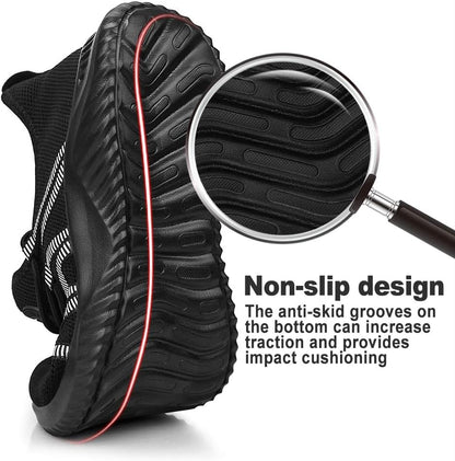 Feethit Men's Breathable Slip-On Running Shoes