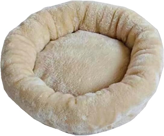 SHENGOCASE Cat Tree Tower Accessories Replacement Parts Round Top Cushion Bed Cover for Cat Perch with Elastic Band (13.8", Beige)