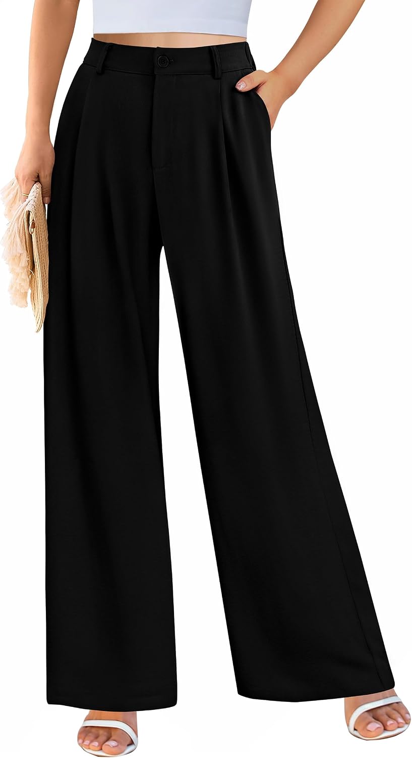 Wide Leg Pants for Women Trendy 2026 Fall High Waisted Business Casual Outfits Work Pant Trousers