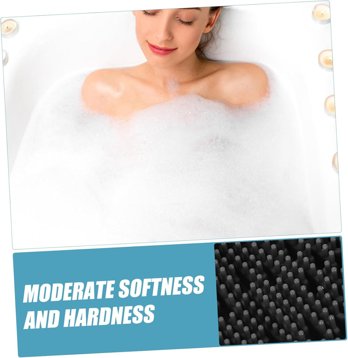 CALLARON Shower Brush for Exfoliating Body Scalp Ergonomic Design Comfortable Bath Scrubber Deep Cleanse for Men Women Durable Stylish Deep Pearl Bag Packaging