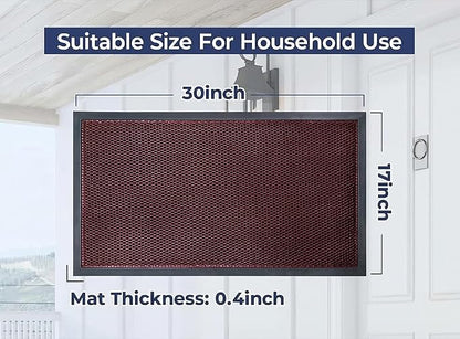 Muddy Mat® Meshy Mat™ Door Mat Heavy-Duty Quick-Dry Floor Mat, Sand & Dirt Trapper for Indoor & Outdoor, Ideal for Entrance, Mudrooms,Patios & Garages,Low-Profile,Non-Slip,Washable– Red 23"x35"x0.4"