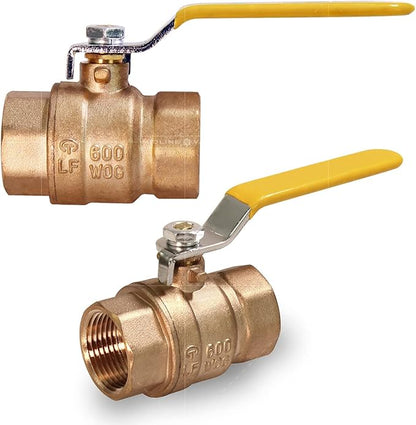 Midline Valve 822T223-NL Premium Full Port Ball Valve Brass, 1 in. FIP