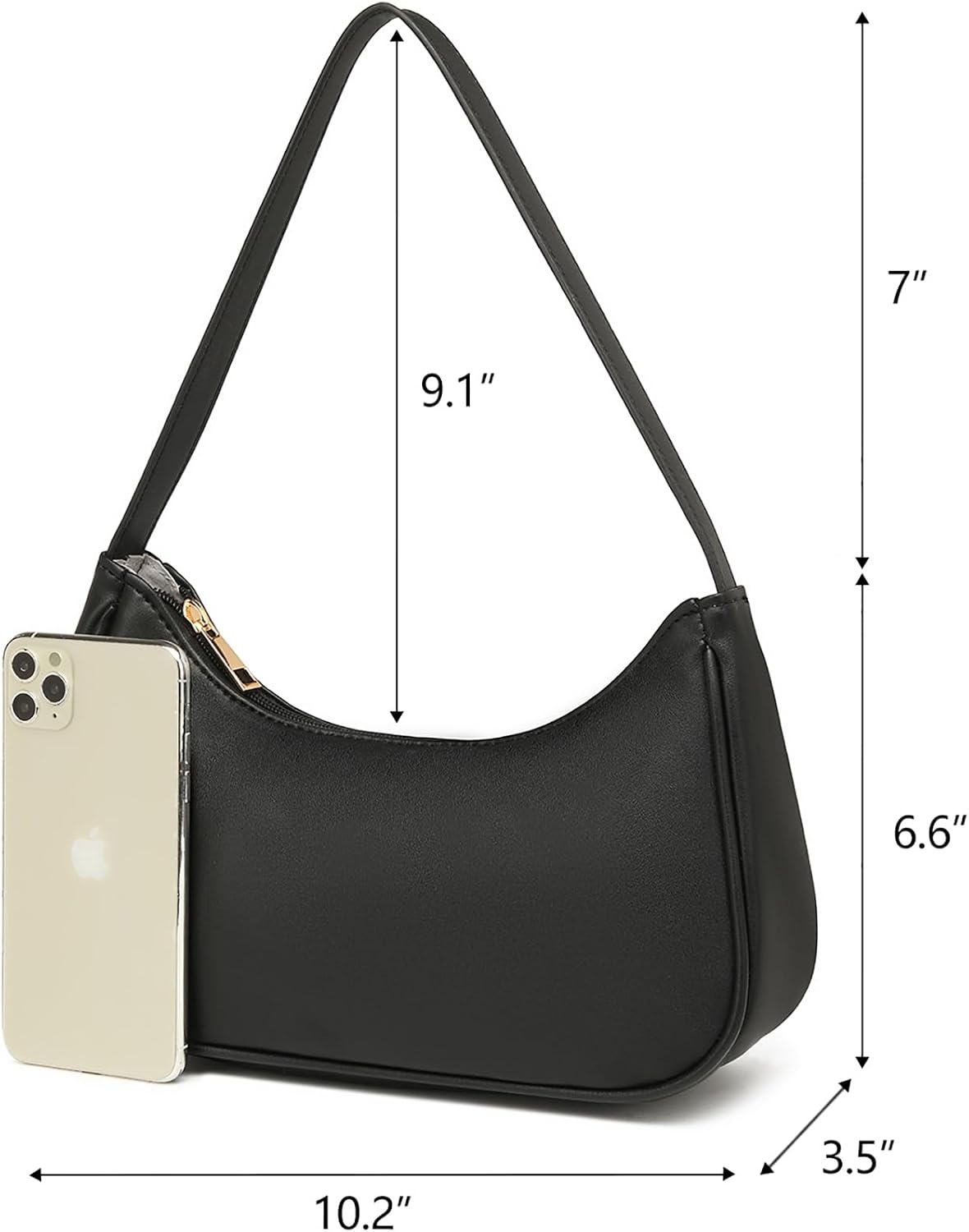 Afashor Shoulder Bags for Women Vegan Leather Hobo Sling Tote Handbag Retro Clutch Purse with Zipper Closure Retro, with Zipper Closure