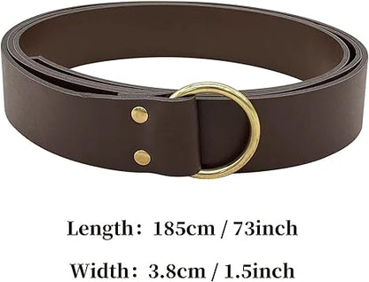 Medieval Belt Viking Belt for Men Renaissance Accessories Leather Ring Knight Belt Ren Faire Belt Cosplay Accessories