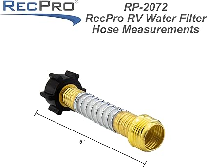 RecPro RV Flexible Kink Free Hose Protector  Garden Hose Extension Adapter  Heavy Duty (1)
