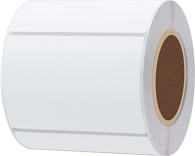 HYBSK 3x2 inch Direct Thermal Label Paper for Barcodes, Address, Compatible with Rollo Label Printer  Zebra Desktop Printers (3"x2",White)