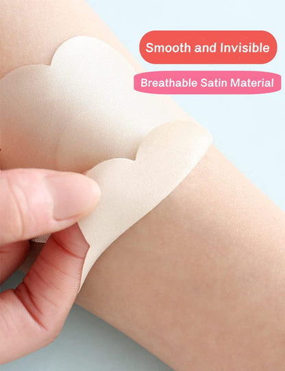 10 Pcs Nipple Covers For Women Hypoallergenic Disposable Adhesive Nipple Pasties No-Show Satin Breast Petals Stickers
