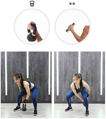 AGYH Black Cast Iron Kettlebell, Rubber Base, 4kg  8kg  12kg  16kg Home Gym Muscle Strength Training Equipment (Size : 16KG35.2LB)