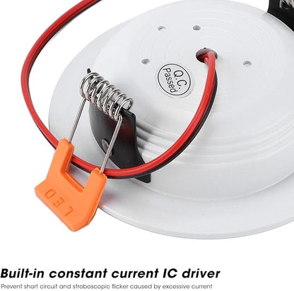 4 Pcs 4in RV Ceiling Dome Light 300LM 6000K Round Downlight Car Interior Lighting WhiteRV Recessed Downlight for Caravan Yacht DC 12V 3W