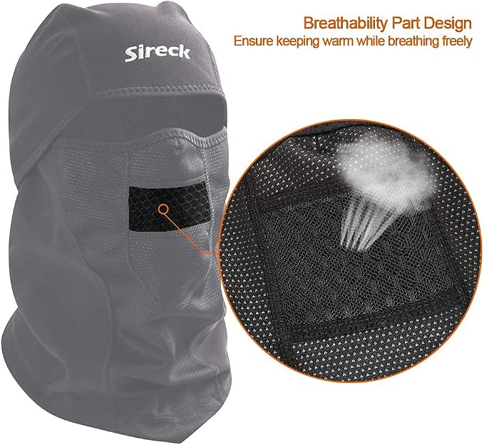 This versatile balaclava is made from water-resistant and windproof fleece for warmth and comfort during outdoor activities.