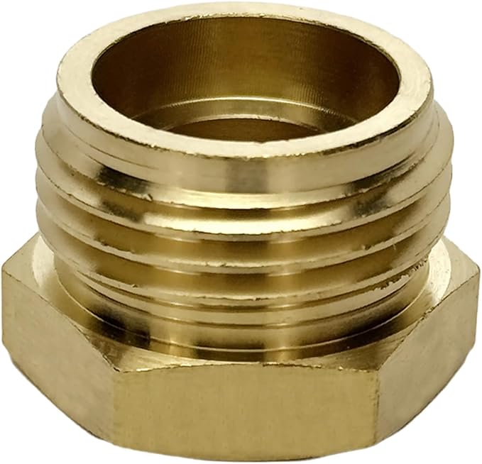 Shower Hose Adapter, Garden Hose Adapter, Shower Head Hose Adapter, Brass Garden Hose Fitting G12 Female to GHT 34 Male Adapter