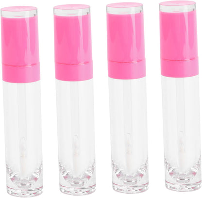 Beaupretty 8ml Empty Lip Gloss Tubes 4pcs Small DIY Cosmetic Containers for Women Plastic Bottles for Travel and Subpackaging