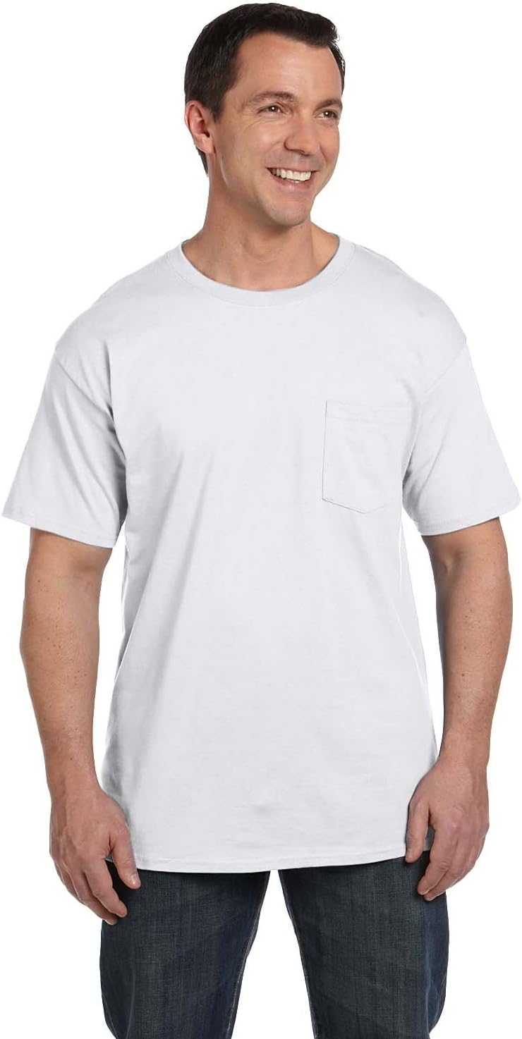 Cotton T-Shirt with Pocket by Hanes