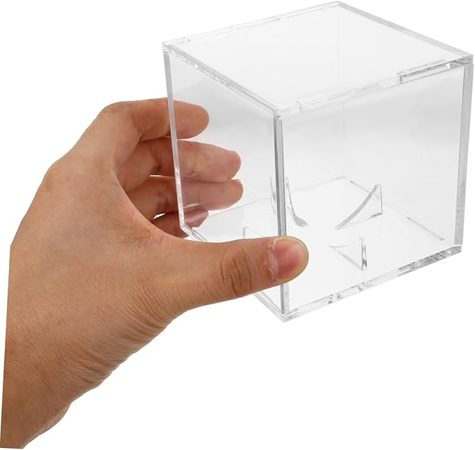 Baseball Display Cube Acrylic Box for Collectibles Sports Card Storage