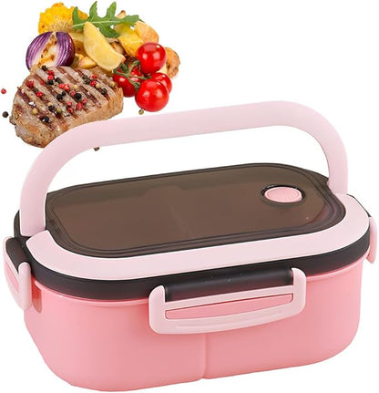 Lunch Box, Portable Lunch Bento Boxes, Lunch Box Containers, Leak-Proof Sealed Fruit Container with Carrying Handle for Dining Out, Work, Picnic