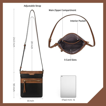 CHOLISS Crossbody Bags for Women, Purses for Women Handbags with Vegan Leather, Travel Purse Over Shoulder Bag.