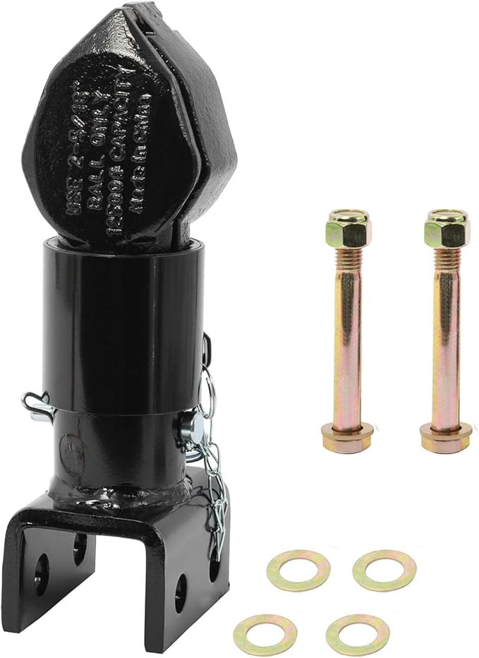 NovelBee 2-5/16" Ball Heavy Duty Channel-Mount Adjustable Trailer Coupler with Bolts and Nuts,Capacity 12,500 lbs