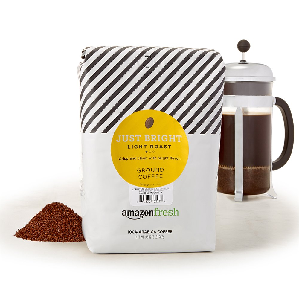 Fresh, Just Bright Ground Coffee, Light Roast, 32 Oz