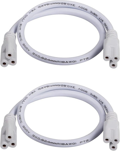 SinLoon UL-LP Certification T5 T8 LED Lamp Connecting Wire Ceiling Lights Daylight LED Integrated Tube Cable Linkable Cords for LED Tube Lamp Holder Socket Fittings with Cables(16IN0.4M,2-Pack)