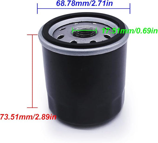 49065-7010 49065-2071 49065-2057 49065-2062/2078/2084 Oil Filter for Kawasaki Engine FH721V FH601V FH641V FH661V FH680V / 1016467 for Club Car /261-65902-A0 for Robin / 36262 36563 36961 for Tecumseh