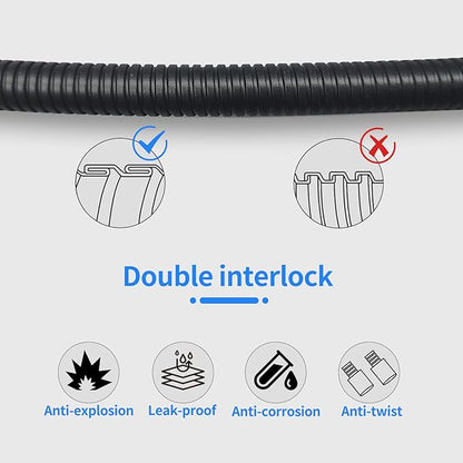 Extra Long,Kink Free Stainless Steel Black Shower Hose Attachment,Handheld Shower Head Hose, Shower Hose Replacement,Brass Insert & Nut for Bathing/Cleaning (79 inches black)