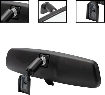 Rear View Mirror compatible for 1987-2012 Wrangler YJ TJ JK Day Night Mirror for 2002-2013 Cherokee Interior Rearview Mirror Kit for 2007-2016 Compass 2011-2017 Patriot Replace#8993023K 8993-023K