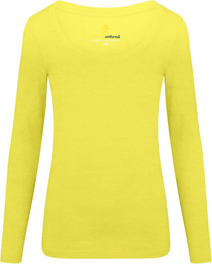 Natural Uniforms Women's Long Sleeve Extra Wide Scoop-Neck T-Shirt Under Scrub