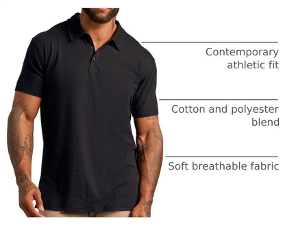 True Classic Men's Short Sleeve Polo Shirt