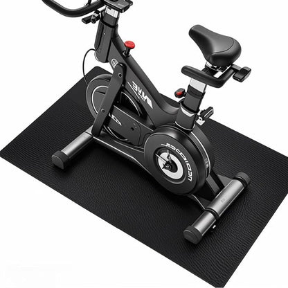 Jakarl Bike Mat Compatible with Treadmill  Elliptical Machine, 6mm Thick, Protects Hardwood Floor  Carpet, Black Trainer Mat for Exercise Equipment (30" x 60")