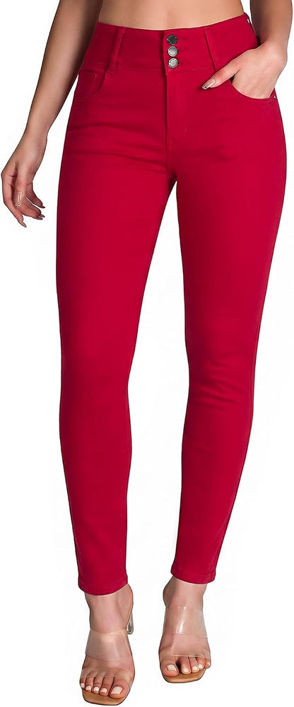 roswear Women’s High Waisted Stretchy Skinny Curvy Jeans Tummy Control Jeggings.