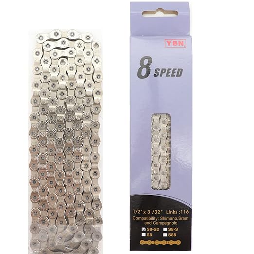DJC Bike Chain 6 7 8 Speed for Road Bike MTB Mountain with Quick Link YBN for Shimano Sram System and KMC