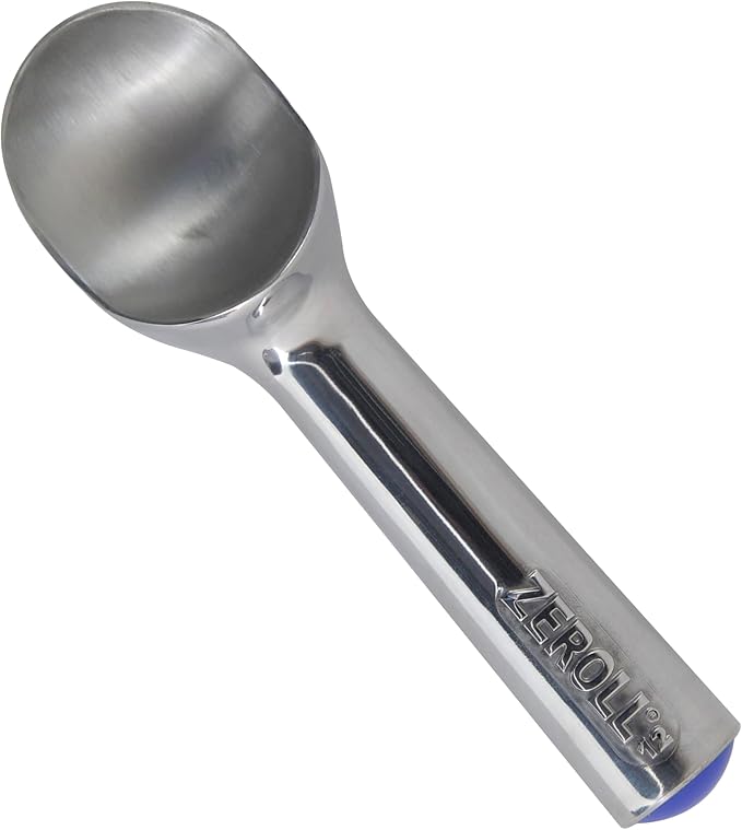 Zeroll 1012 Original Ice Cream Unique Liquid Filled Heat Conductive Handle Simple One Piece Aluminum Design Easy Release 24 Scoops per Gallon Made in USA, 3-Ounce, Silver