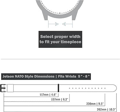 BARTON Elite NATO Style Watch Strap - 18mm, 20mm, 22mm or 24mm - Seat Belt Nylon Watch Bands