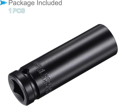 Deep Impact Socket, 12" Drive 18mm Socket, CR-V Steel Rounded Corner Design 6-Point Deep Impact Socket - (Applications: for Screw Removal)