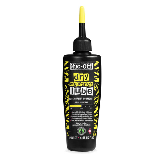 Muc-Off Bio Dry Bike Chain Lube with Microfiber Cloth | Wax-Based Formula for Smooth Gear Shifts | Creates Protective Layer and Reduces Friction 4.06 US FL. OZ