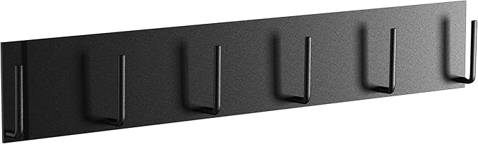 Magnetic Key Holder for Wall, Magnetic Key Hook with 6 Hooks for Metal Entrance Door, Refrigerator,Kitchen, Magnetic Key Hanger, Magnetic Key Rack for Hanging Keys, Towels and Kitchen Utensils