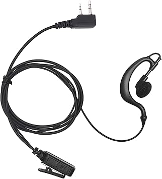 Earpiece Surveillance Kit Compatible with Retevis RT21 RT22 RT68, BaoFeng, BTECH, Kenwood, Arcshell AR-5 Walkie Talkie with PTT Mic Headset Accessories (G-Shaped)
