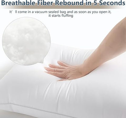 CozyLux Pillows Standard Size Set of 1, Hotel Quality Bed Pillows for Sleeping 1 Pack, Cooling Pillows for Side Back and Stomach Sleepers, Down Alternative Luxury Soft Supportive Pillows (18x26)
