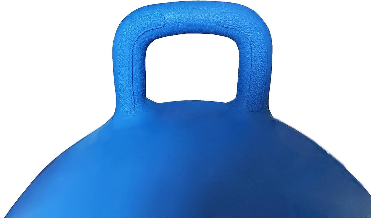 AppleRound Hippity Hoppity Jumping Ball, Bouncy Ball with Handle, 20in/50cm Diameter for Age 7-10, Kangaroo Bouncer, Space Hopper with Handle for Children, Plain Color (Red)