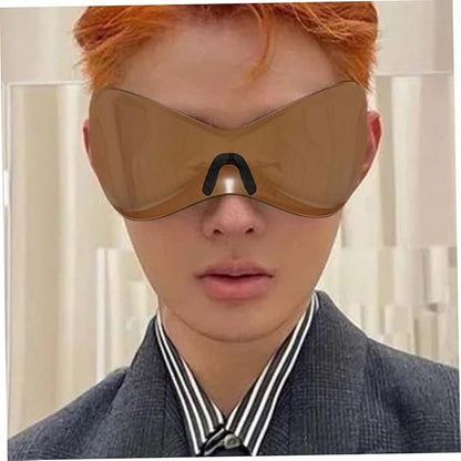 Futuristic Sunglasses Alien Wrap Around Shield Sunglasses Cycling Sun Glasses for Men Women, Eyeglasses