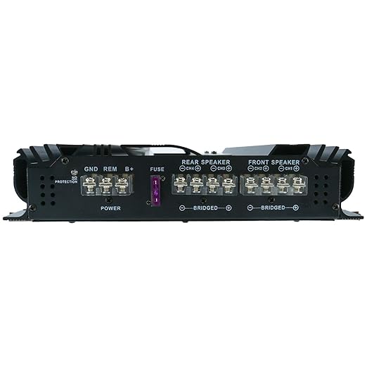 YaeCCC 4 Channel High Power Amplifier - Slim Stereo 4 Channel Car Audio Stereo Amplifier Amp 4Ohm