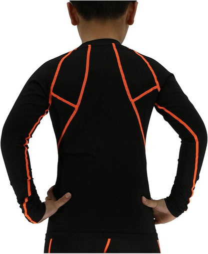 LANBAOSI Boys&Girls Long Sleeve Compression Soccer Practice T-Shirt