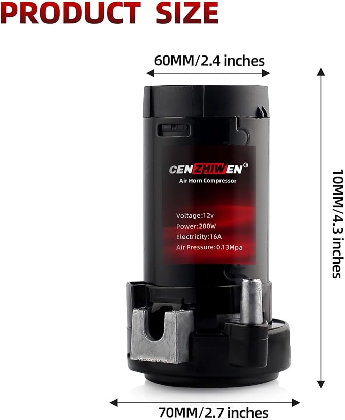 Replacement 12V Air Compressor, 150db Air Pump for Train Horn