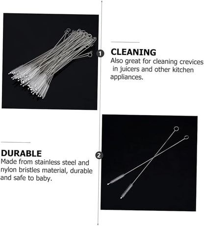 15pcs Straw Brush Nylon Stainless Steel Cleaning Brushes for Bottles Straws and Funnels for Thorough Cleaning of Hard Reach Areas