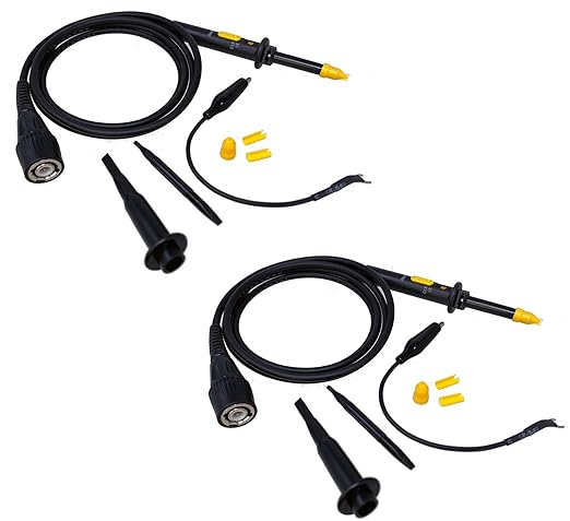 Tekpower Oscilloscope Probe with Selectable Attenuation Ratios, X1 and X10 (2-Pack) (100 MHz)