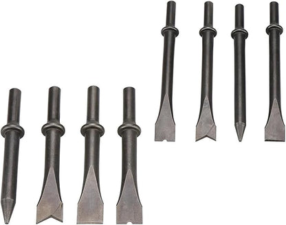 Air Chisel Head Hard Steel Solid Air Shovel Head Air Impact Hammer Bit Pneumatic Tool Accessoryies 150Y 190Y 250Y Cutting(4pcs 125mm Spring)