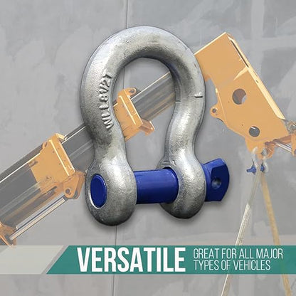 Forged Anchor Shackle 1  Heavy Duty Forged Steel - Versatile  Durable  Working Load Capacity up to 8.5 Ton - Corrosion  Rust Resistant - Towing, Rigging, and Heavy-Duty Equipment (1 Pack)