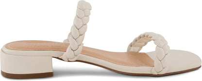 CUSHIONAIRE Women's Nestar Braided Low Block Heel Sandal +Memory Foam