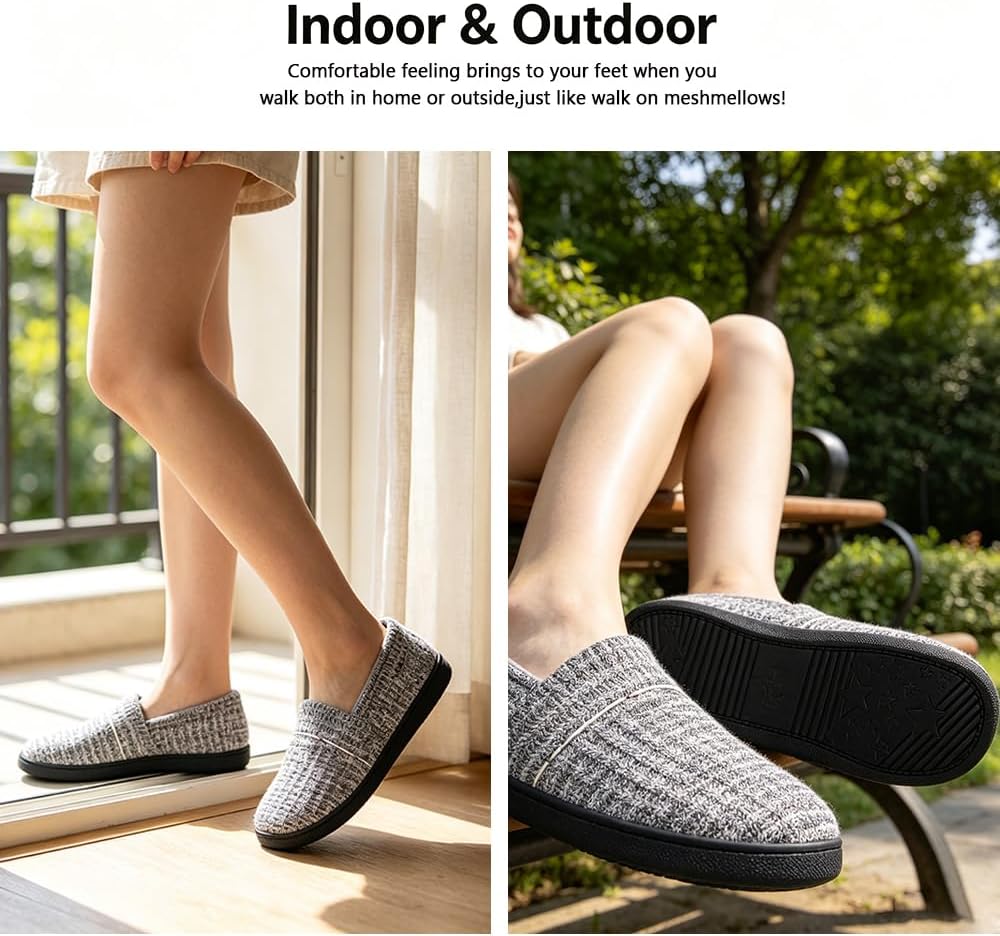 Size 5-6 Urbancolor Women Washable Closed Back Indoor Slippers Anti-Slip House Slipper Breathable Home Shoes
