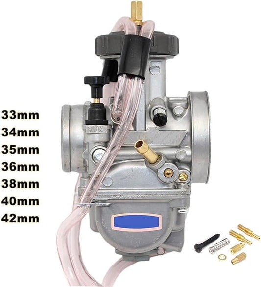 Motorcycle KEIHIN PWK Carburetor Compatible with 33 34 35 36 38 40 42mm Racing Parts Scooters Dirt Bike ATV with Power Jet Used 250cc (Color : Keihi 34mm)